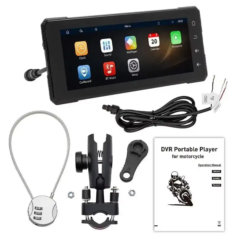 Ecrã tátil universal SWM B5353 6,86 polegadas Carplay/Android Auto sem fios Preto - Image 2