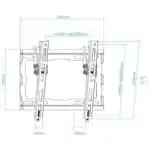 TooQ LP1044T-B inclinável 43" VESA 200x200 mm Preto - Suporte para TV - Image 2