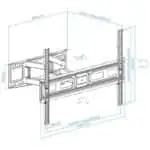 TooQ LP7866TN-B giratório e inclinável 37”- 80” VESA 600x400 mm Preto - Suporte para TV - Image 2