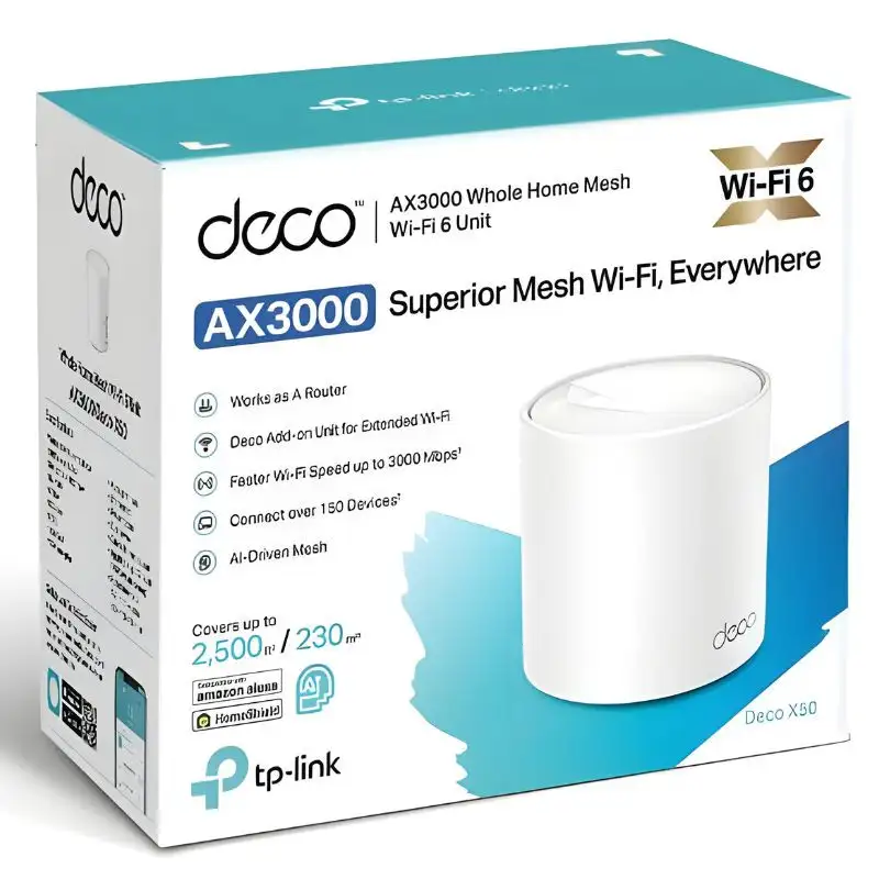 TP-Link Deco X50 Sistema Wi-Fi 6 Mesh AX3000 Dual Band, Branco - Image 2