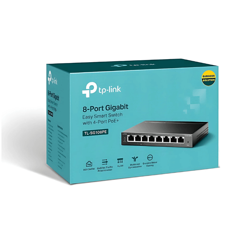 TP-Link TL-SG108PE L2 Gigabit Ethernet 10/100/1000 PoE Preto - Image 2