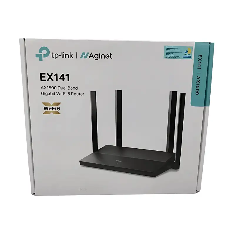 TP-Link EX141 Dual Band (2,4 GHz / 5 GHz) WiFI 6 Preto sem fios - Image 2