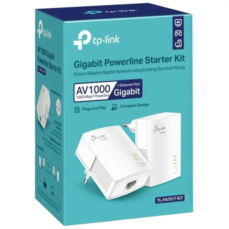 TP-Link PowerLine TL-PA7017 KIT Adaptador de Rede Ethernet Branco - Image 2