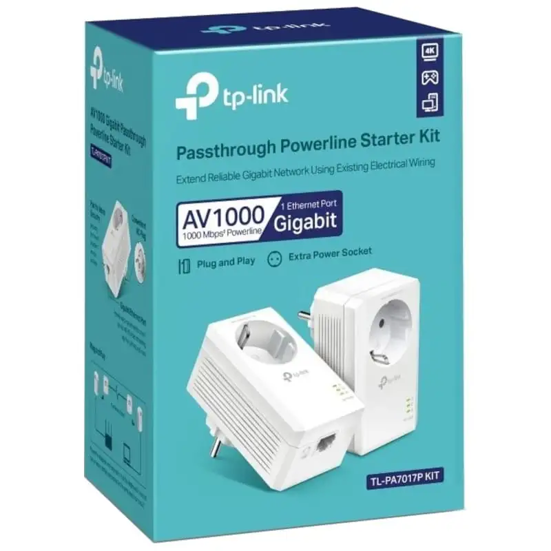 TP-Link PowerLine TL-PA7017P KIT Adaptador de Rede Ethernet Branco - Image 2