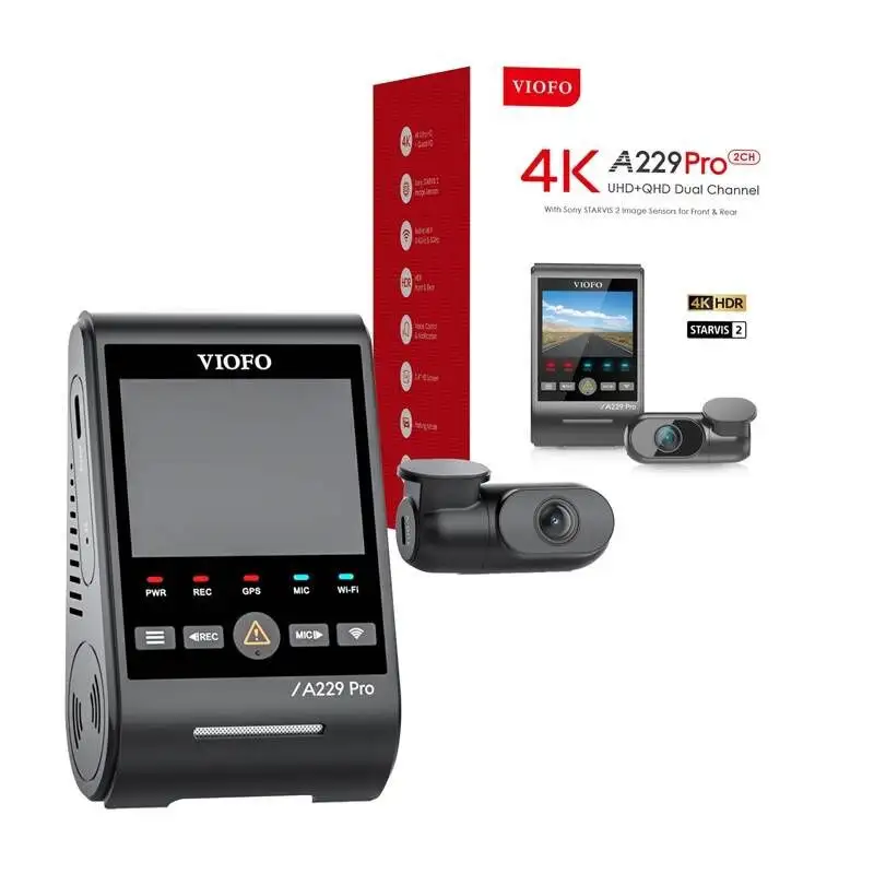 VIOFO A229 Pro Tele 4K + 2K WiFi GPS - Dashcam com sensor Sony STARVIS 2 IMX678 de 8 MP - Image 2