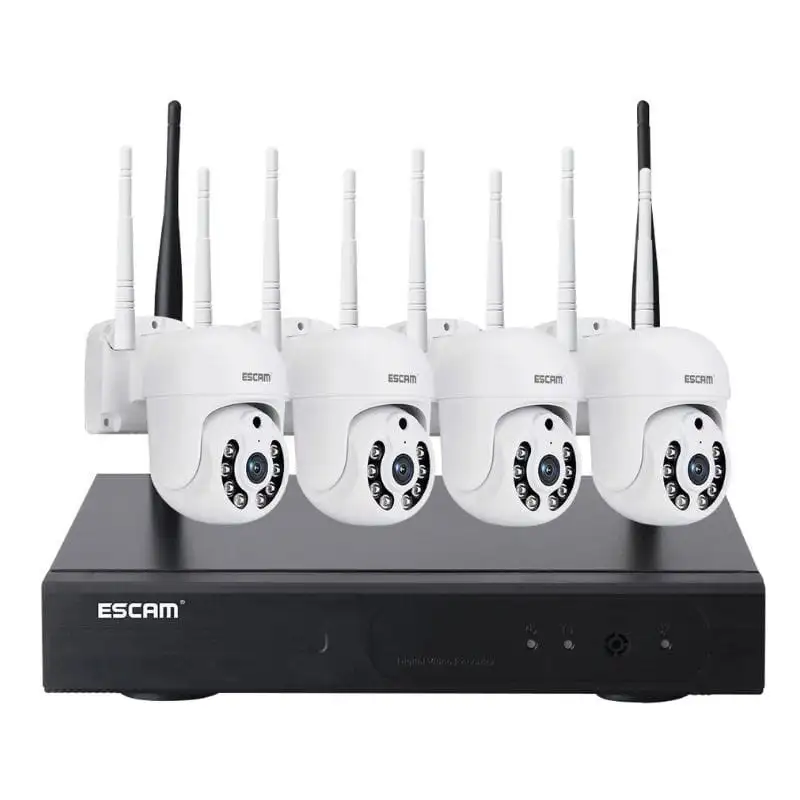 Escam WNK714 Kit de videovigilância IP 3MP Wifi 4 Câmaras Branco - Image 3