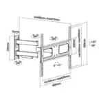 AISENS WT70TSLE-025 37-70 Giratório e Inclinável VESA 600x400 mm Preto - Suporte de TV - Image 2