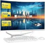 SZTPS-YTJ238 All-in-One 23,8" i5 8 Núcleos, 16 GB RAM, 256 GB SSD, Wi-Fi, Bluetooth, Windows 11 Pro, Teclado e Rato, Preto