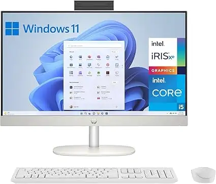 HP All-in-One 27-cr0073 ns 27" Full HD, i5-1334 U, 16 GB RAM, 1 TB SSD, Teclado e Rato Wireless, Desempenho Multitarefas