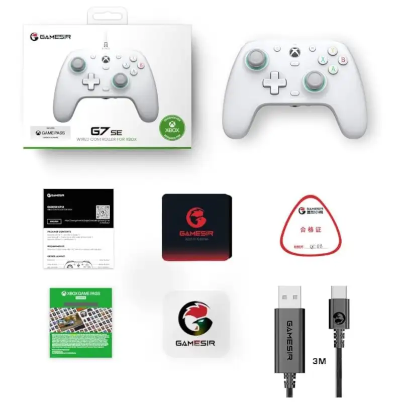 Gamepad GameSir G7 SE Bluetooth Branco para Switch/PC/Smartphone e cabo 3M para XBOX - Image 3
