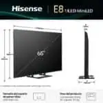Hisense 65E8Q 65" 4K UHD LED Smart TV Preto - Image 3