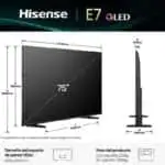 Hisense 75E7Q 75" 4k UHD QLED Smart TV Preto - Image 3