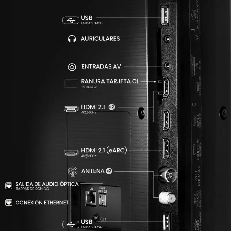 Hisense 85E7Q 85" 4K Ultra HD QLED Smart TV Preto - Televisão - Image 3