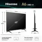 Hisense 65A6Q 65" 4K Ultra HD Smart TV Wifi Preto - Image 3