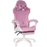 Cadeira Gaming PowerGaming Sakura Neko com apoio para os pés