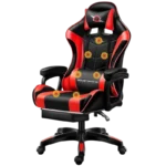 Cadeira Gaming PowerGaming Massagem 7 pontos Vermelho/Preto Apoio para os pés