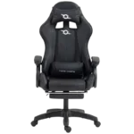 PowerGaming Cadeira 7 pontos Massagem Apoio para pés Preto