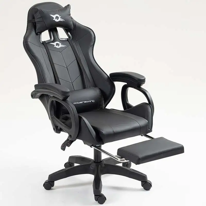 PowerGaming Cadeira 7 pontos Massagem Apoio para pés Preto - Image 2