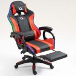 Cadeira Gaming PowerGaming LED RGB com Altifalante Bluetooth, Massagem e Apoio para Pés Preto+Vermelho - Image 2