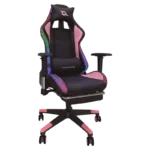Cadeira PowerGaming LED RGB V2 Rosa com Apoio para os Pés