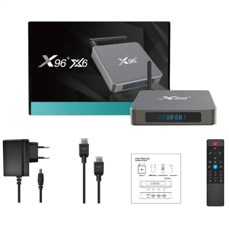 X96 X6 RK3566 8GB/128GB Dual Wifi Bluetooth Controle por Voz Android 11 - Android TV - Image 2